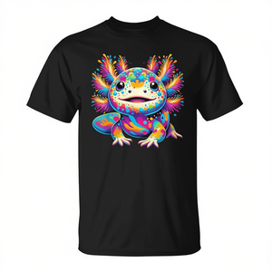 Camiseta promocional Kawaii Colorful Axolotl Love, ropa con diseño de axolotes lindos - Product Image 2
