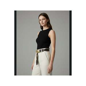 Ceinture de cowgirl, ceinture de taille, ceinture de robe, ceinture de jupe, ceinture de pantalon - Noir-Or - Product Image 2