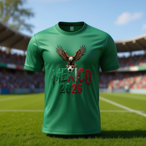 Maillot de football unisexe Mexique Coupe du monde 2026 avec motif Aigle Vert – Cadeau idéal pour les fans - Product Image 3