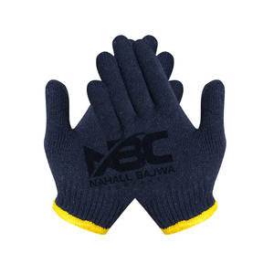 Guantes de seguridad de punto de algodón rojo para trabajos industriales, precio al por mayor - Product Image 6