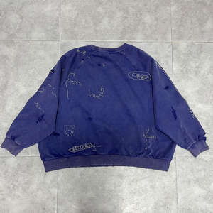 Sudadera Unisex Extra Grande de Invierno, Estilo Vintage, 100% Algodón, Teñido Liso, Efecto Desgastado por el Sol, Estilo Urbano - Product Image 5