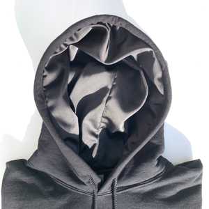 Wholesale Custom Oversized Puff Printing Hoodie No <b>String</b> Sweatshirt French Terry Cotton Men Satin <b>Lined</b> Hoodie - Product Image 4