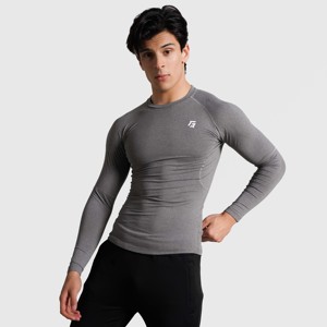 GA Men's Compression <b>Long</b> <b>Sleeves</b> Grey <b>Undershirts</b> - Product Image 3