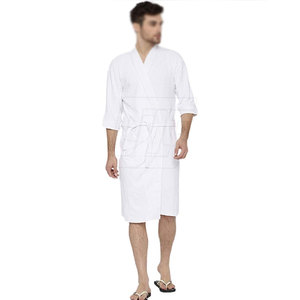 เสื้อคลุมอาบน้ำสำหรับผู้ชายชุดนอนผ้าขนแกะให้ความอบอุ่นในฤดูหนาวกำหนดโลโก้ได้เอง - Product Image 1