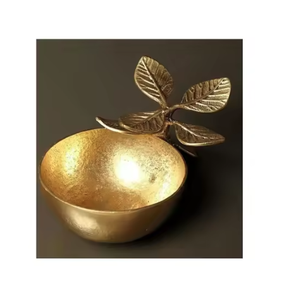 Cuencos para servir aperitivos y frutas Cuencos de metal Forma cuadrada Oro Lujo Decorativo Decoración para el hogar Cuencos de ensalada modernos Top Trending - Product Image 3