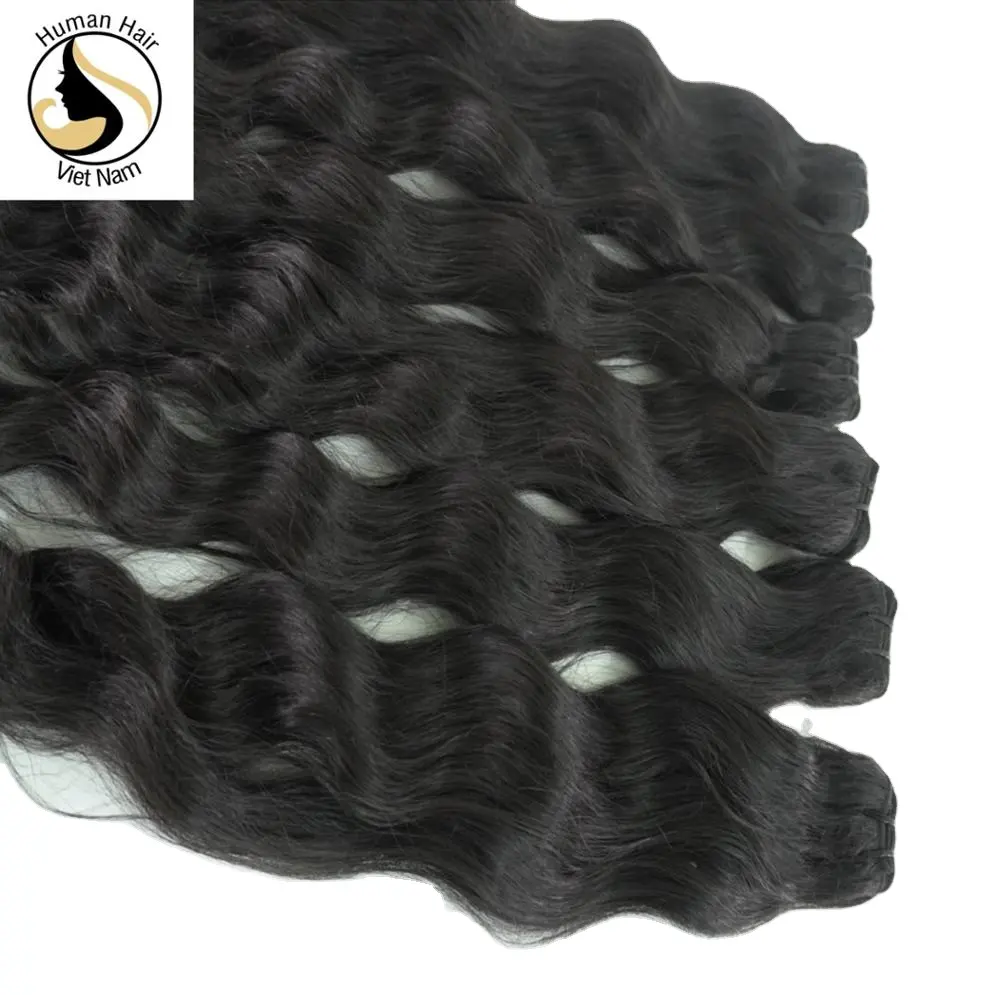 Wholesale Brazilian Peruvian Cabello 100% Vietnam Wavy Human Hair Extension Deep Wave Body Wave Bundles of Human Hair Vietnam