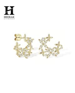Pendientes de Diamantes Florales Personalizados, Proveedor de Joyería Premium para Diamantes Naturales y Cultivados en Laboratorio - Product Image 1