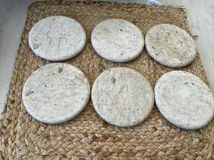 Juego de 6 Posavasos de Piedra de Mármol Beige Vintage, Posavasos Decorativos Naturales Pulidos para el Hogar - Product Image 6