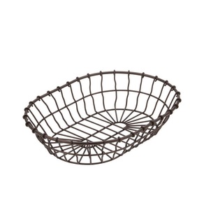 Cesta de fruta de hierro antigua que ahorra espacio con dos niveles compactos y encanto rústico para cocinas con espacio limitado - Product Image 4