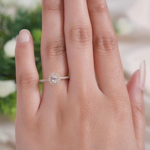 Premium Sterling Silver <b>Ring</b> For Women Jewelry Tiny Oval Cz <b>Ring</b> With 18k <b>Gold</b> Plating <b>Dainty</b> Everyday Wear Jewelry - Product Image 3