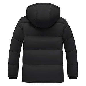 Veste matelassée légère et décontractée pour hommes, style High Street, tissu en laine résistant à l'eau avec capuche détachable, service OEM - Product Image 3
