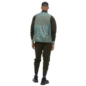 Pantalon de jogging décontracté pour homme vert chiné avec cordons et poches en vente - Product Image 4