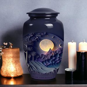 Papercut paisaje urna cenizas para adultos mujer hombre cremación urnas para cenizas humanas mujeres hombres funerario decorativo tamaño personalizado - Product Image 5