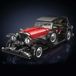 Voiture ancienne en briques de plastique pour jeu constructif - Product Image 2