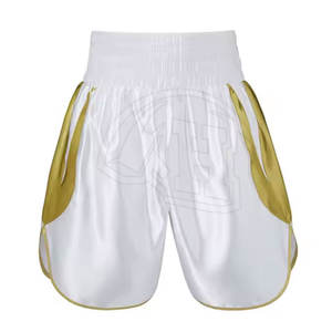 Pantalones cortos de boxeo OEM de ropa de lucha profesional con diseño personalizado Pantalones cortos de boxeo con logotipo personalizado para hombres - Product Image 3