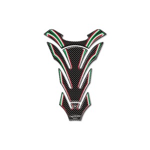 Adesivi per Moto con Bandiera Italiana in Resina e Carbonio per Serbatoio - Product Image 1