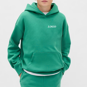 Trendy Boys Plain Color <b>Hoodie</b> With Fleece With Custom Logo Design Cheap Rate 2026 With Breathable and Comfortable Hood And Logo - Product Image 1