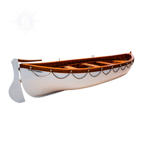 Bateau de sauvetage du Titanic OMH à l'échelle 1:2, 15 pieds, avec pagaies |   Bateau en bois et fibre de verre blanc de qualité supérieure, non gonflable, pour 2 personnes, 4 pagaies, lacs, rivières