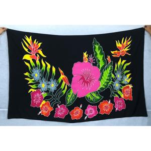 Sarongs hawaïens peints à la main en rayonne de qualité supérieure, paréo, vente en gros personnalisée, vêtements de plage, couverture, îles du Pacifique, HPSU005-04-180 - Product Image 1