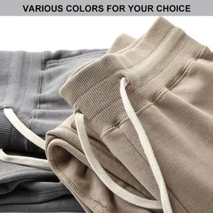 Pantalons décontractés pour hommes de qualité supérieure, taille élastique, pantalon de survêtement décontracté, coupe ample, jambe droite, pantalon de jogging uni - Product Image 5