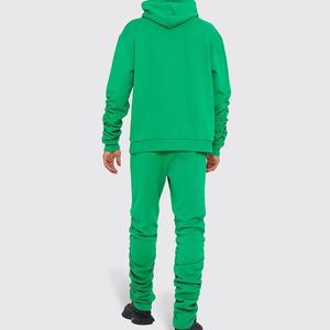 Nouveau survêtement personnalisé ensemble de pantalons évasés 2 pièces pour hommes ensemble de deux pièces crop top pantalon de survêtement évasé pour hommes et sweat à capuche - Product Image 2