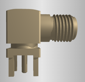 SMA‑J‑P‑H‑RA‑TH1 ขั้วต่อโคแอกเซียล SMA RF แบบมุมฉาก 50 โอห์ม แบบยึดติด PCB แบบ Through Hole ชิ้นส่วนอิเล็กทรอนิกส์ความถี่สูง - Product Image 2