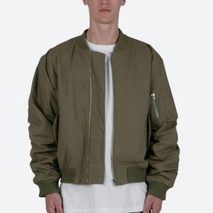 Vestes unisexes personnalisées, streetwear d'extérieur, fermeture éclair, poche, vestes courtes d'automne, décontractées, grande taille, blouson bomber, broderie sur le devant - Product Image 1