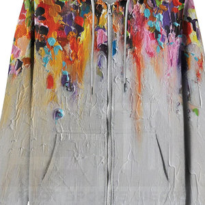 Novedades de Invierno, Sudadera con Capucha de Felpa para Mujer, Sublimación, Cierre Frontal, Estampado Único Ecológico - Product Image 6