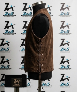 Gilets et vestes en cuir véritable de style vintage personnalisés, coupe décontractée, très tendance, en gros, à vendre - Product Image 3