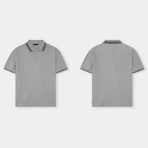 Personnalisé Vente directe d'usine Hommes à manches courtes pour chemise Motif solide Tissu polaire écologique Service OEM - Product Image 1