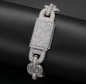 Pulsera de Lujo con Diseño de Cruz con Incrustaciones de Diamantes, Plata de Ley 925, con Microincrustaciones de Diamantes Moissanite VVS, Unisex, para Fiestas - Product Image 5