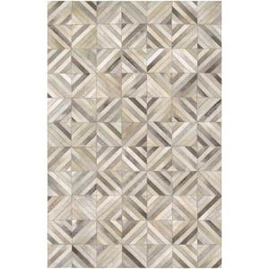 Alfombra Artesanal de Cuero Vacuno Personalizada, Tradicional con Rayas, Apta para Mascotas, Patchwork para Sala de Estar, Hecha en India - Product Image 1