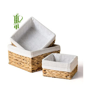 Panier en jacinthe d'eau séchée tendance, pot tissé, paniers de rangement ronds, bols, produits écologiques, produit unique 2023 à vendre en ligne - Product Image 2