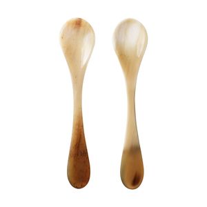 ช้อนเขาไม้ทำด้วยมือที่มีรูปแบบเม็ดสีเข้มอ่อนสำหรับใช้ในห้องครัวทุกวันหรือสลัดพิเศษที่ให้บริการแหล่งจ่ายไฟที่ปรับแต่งได้ - Product Image 1
