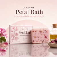 Savon solide pour le corps à la rose et au géranium, marque privée, 100g |   Pour un nettoyage corporel quotidien doux et floral |   Formule personnalisée en gros pour OEM