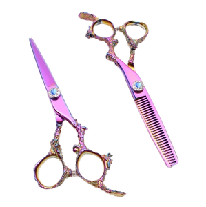 Ciseaux professionnels en acier inoxydable de 6 pouces pour l'amincissement et la coupe des cheveux Ciseaux droits de coiffure - Product Image 5