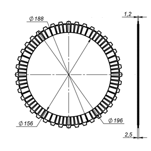 แผ่นคลัตช์ FMB15F1-25 สำหรับเมอร์เซเดสเบนซ์ 722.9 รุ่นปลายปี - Product Image 2