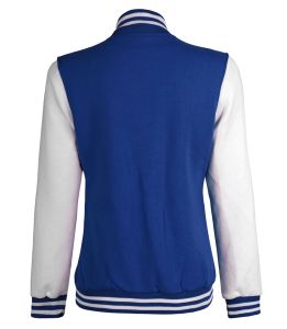 Veste de baseball vintage pour femme en peau de mouton, style bomber, toile, rembourrage en polyester, respirante, imperméable, doublure en soie, écologique - Product Image 4