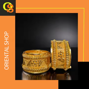 ชุดกำไลข้อมือชุบทอง22K ชุดกำไลข้อมือดีไซน์โบราณสไตล์โมเดิร์นสำหรับผู้หญิงเครื่องประดับจากผู้ส่งออก - Product Image 3