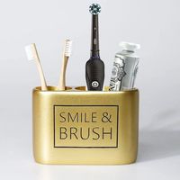 Haute qualité métal mural pâte à dents/porte-brosse Style moderne pour la maison hôtel salle de bain salle de bain utilisation partie ensembles de salle de bain