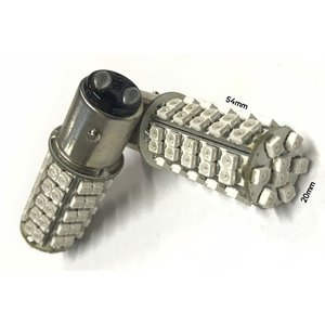 Coppia di 2 BAY15D 1157 P21/5W lampadine a LED con 68 SMD 3528 colore rosso 12V 2W-auto e moto/altri - Product Image 1