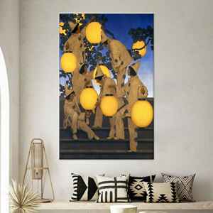 Lienzo Impreso: Arte Surrealista de Maxfield Parrish 'Los Portadores de Linternas', Lienzo Enrollado 1P - Product Image 1