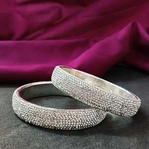 Indian <b>Jewellery</b> <b>Set</b> Rhinestone Bangle Bracelet CZ Crystal Bridal Wedding Party Bracelet Indian Bangle <b>Set</b> For Women, White - Product Image 2