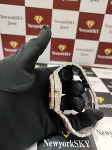 Dernière conception 2024 mouvement automatique mécanique VVS Moissanite diamant clouté montres-bracelets pour lui elle - Product Image 4