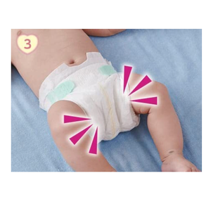 Venta al por mayor de pañales para bebés Moony hechos en Japón, súper seguros, de algodón suave, esponjoso, transpirable, desechables, NB 76 piezas - Product Image 6