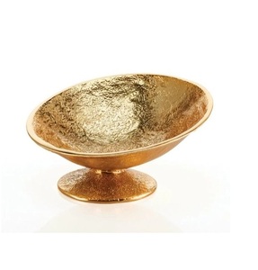 Round Fruit Bowl Golden Shinny Table Top High Quality Home Decor Decorative Hammered Design <b>Large</b> Wedding Bowl - Product Image 3