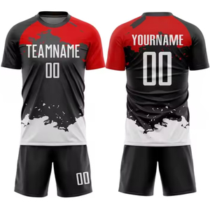Maillot de football personnalisé avec nom, vêtements de football professionnels, service OEM, respirant, séchage rapide, écologique, short d'équipe de club 100% - Product Image 3