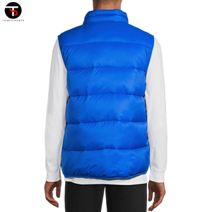 Chaleco acolchado de gran tamaño personalizado de alta calidad para hombre, chaleco informal cálido de invierno sin mangas sólido, a prueba de viento, transpirable, último estilo - Product Image 3