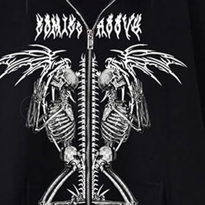 Sudadera con Capucha y Cremallera para Hombre, con Pedrería, 100% Algodón, Estilo Urbano, Invierno, Casual, Ecológica y Transpirable - Product Image 4