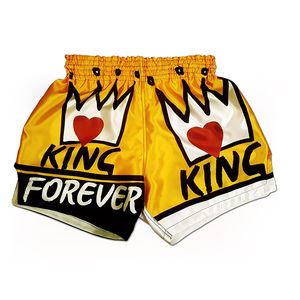 Pantalones Cortos de Muay Thai, MMA y Kickboxing Hechos a Medida, de Algodón/Poliéster, Estilo Urbano, Cintura Elástica, Transpirables y de Secado Rápido - Product Image 3